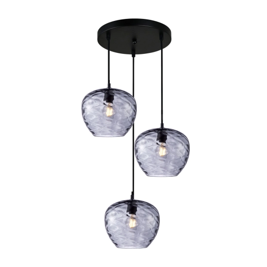 Lampa wisząca Bresco PND-3033-3A-BK-SG Italux