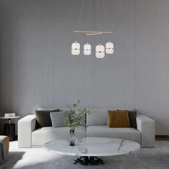 Lampa wisząca Alani PND-34375-4-HBR Italux - zdjęcie 5