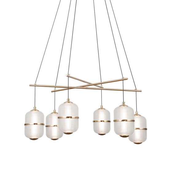 Lampa wisząca Alani PND-34375-6-BK Italux