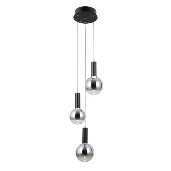 Lampa wisząca Strela PND-34378-3S-BK Italux