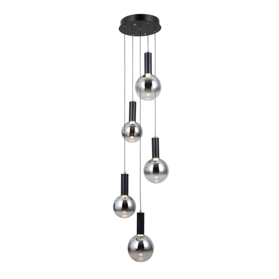 Lampa wisząca Strela PND-34378-5S-BK Italux