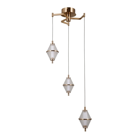 Lampa wisząca Fuente PND-34395-3-HBR Italux