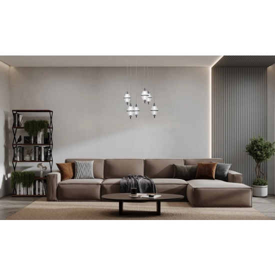 Lampa wisząca Fuente PND-34395-6-BK Italux - zdjęcie 5