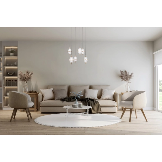 Lampa wisząca Fuente PND-34395-6-HBR Italux - zdjęcie 5