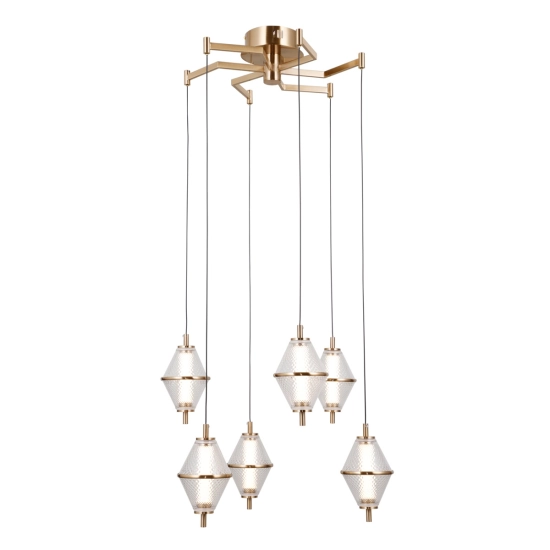 Lampa wisząca Fuente PND-34395-6-HBR Italux