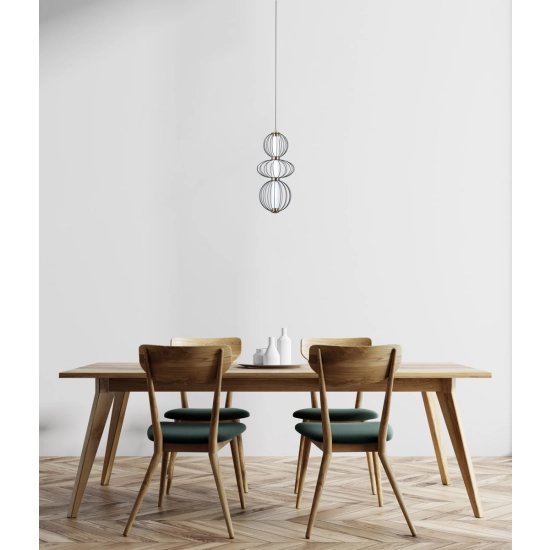 Lampa wisząca Rabel PND-344221-3V-BK Italux - zdjęcie 4