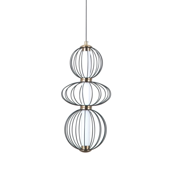 Lampa wisząca Rabel PND-344221-3V-BK Italux