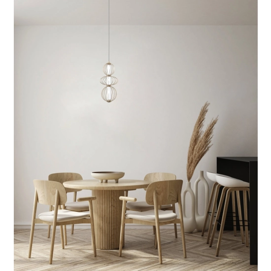 Lampa wisząca Rabel PND-344221-3V-HBR Italux - zdjęcie 4