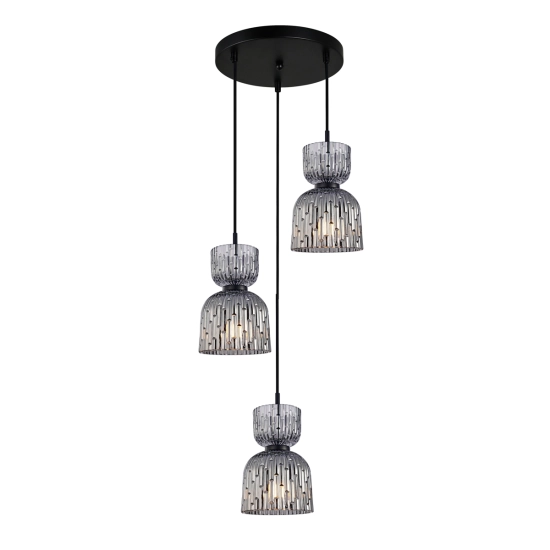 Lampa wisząca Balme PND-3619-3A-BK-SG Italux