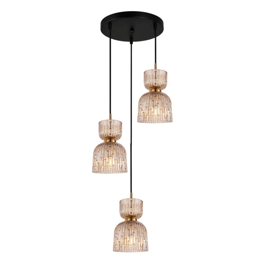 Lampa wisząca Balme PND-3619-3A-BRO-AMB Italux