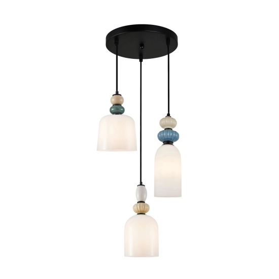 Lampa wisząca Bonata PND-36573-3-BK-WH Italux