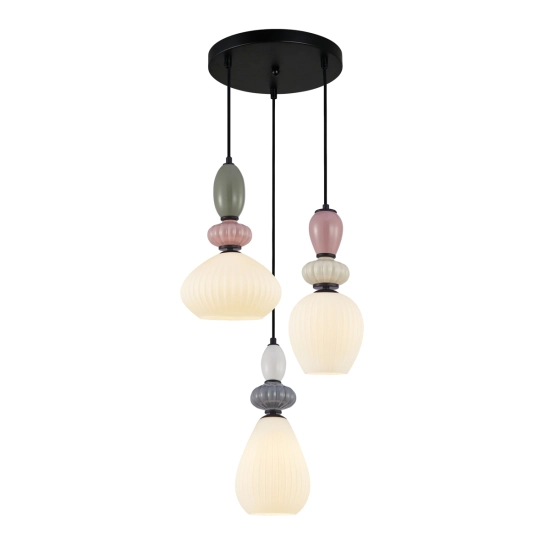Lampa wisząca Altra PND-36787-3-BK-WH Italux