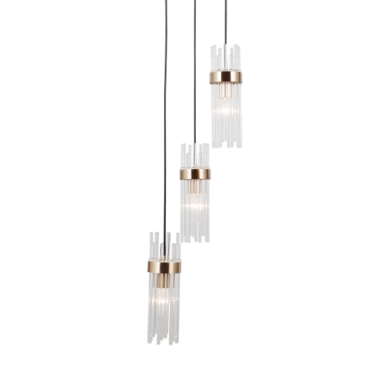 Lampa wisząca Taraso PND-40760-3-BK-HBR Italux