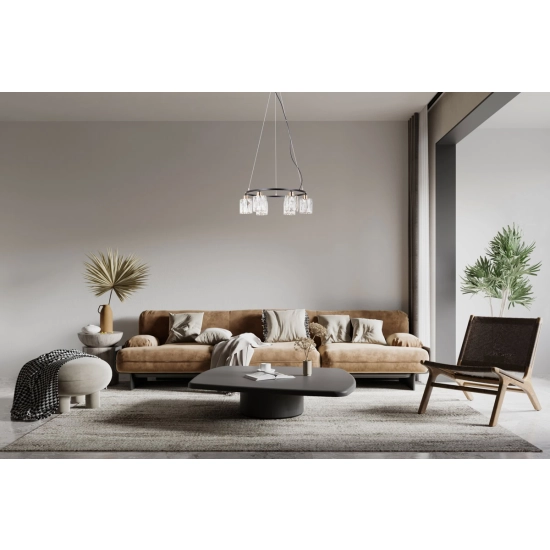 Lampa wisząca Simona PND-40814-6-BK-HBR Italux - zdjęcie 3