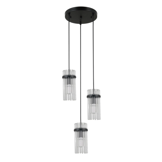 Lampa wisząca Merto PND-40930-3A-BK Italux