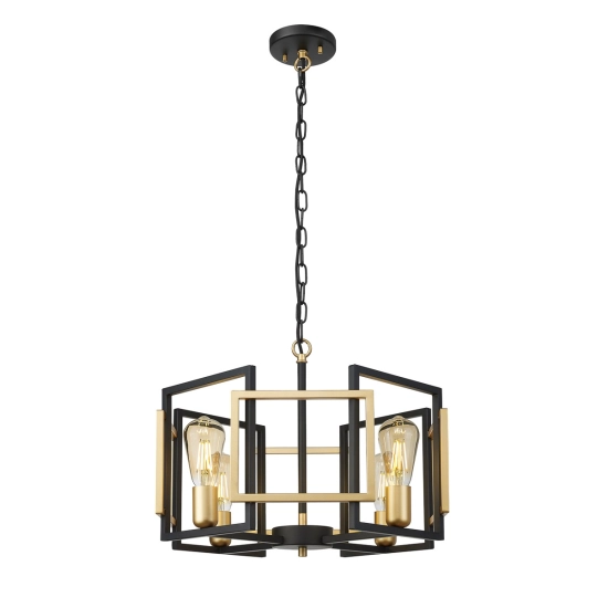 kinkiecik.pl Lampa wisząca Primero PND-44003-4-BK-GD ITALUX