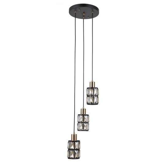 Lampa wisząca Menfi PND-44236-3-BK-GD Italux