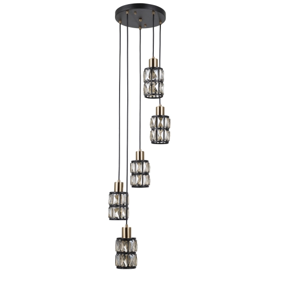 Lampa wisząca Menfi PND-44236-5-BK-GD Italux