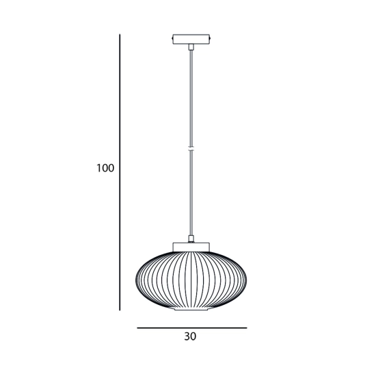 Lampa wisząca Groste PND-52376-1-BK Italux