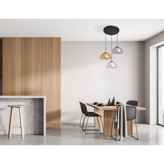 Lampa wisząca Ainale PND-54637-3-BK-SG Italux - zdjęcie 3