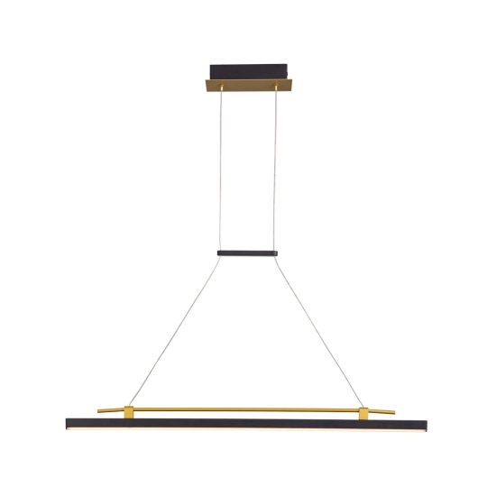 Lampa wisząca Merlot PND-54638F-16W-3K-BK-GD Italux