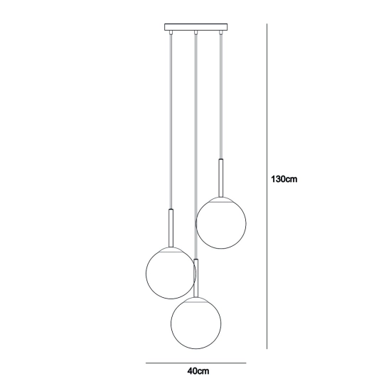 Lampa wisząca Deore PND-5578-3S-BRO-BK Italux