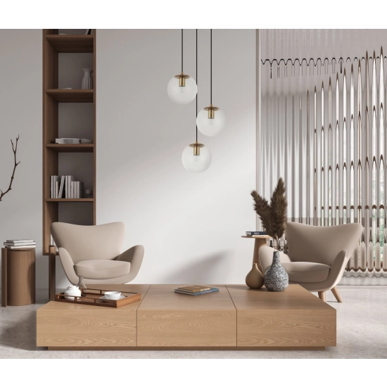 Lampa wisząca Sarpo PND-58867-3S-BK-BRO Italux - zdjęcie 3