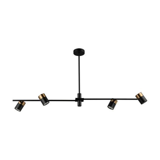Lampa wisząca Elice PND-58892-4-BK-BRO Italux