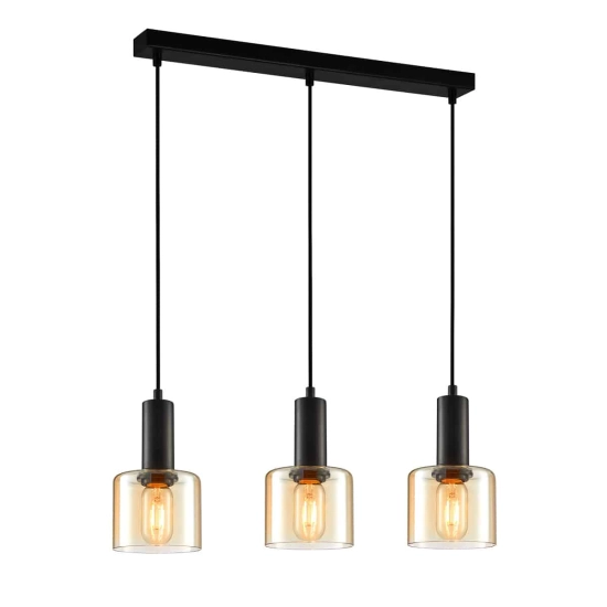 Lampa wisząca Santia PND-65342-3-BK+AMB Italux - zdjęcie produktu