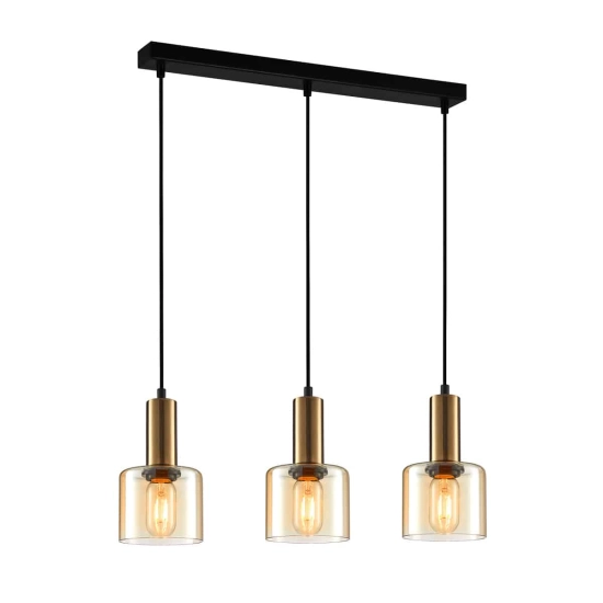 Lampa wisząca Santia PND-65342-3-BRO+AMB Italux - zdjęcie produktu
