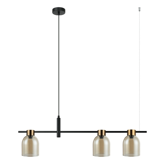 Lampa wisząca Servio PND-66892-3-BK-AMB ITALUX - zdjęcie produktu