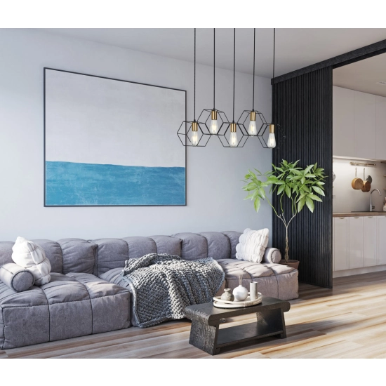 Aina Lampa wisząca PND-74889-5-BK Italux - zdjęcie produktu