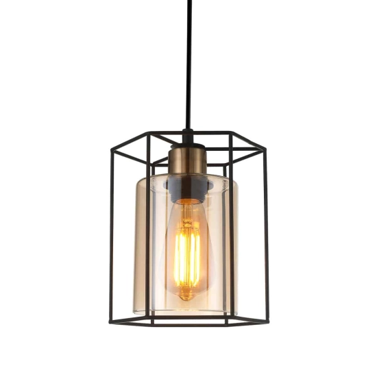 Lampa wisząca Kalula PND-78901-1-BK+AMB Italux - zdjęcie produktu