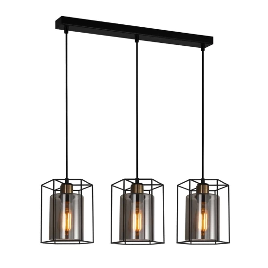 Lampa wisząca Kalula PND-78901-3-BK+SG Italux - zdjęcie produktu