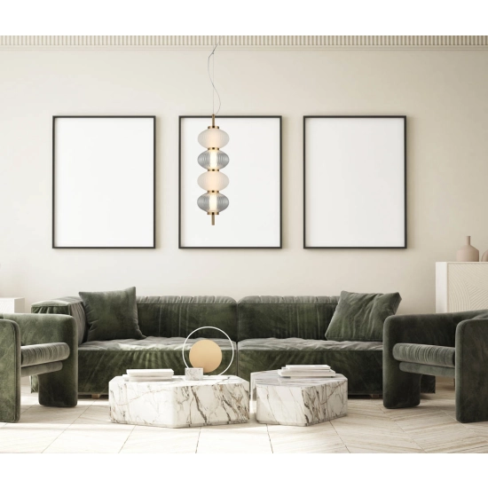 Lampa wisząca Testa PND-84938-4V-BK Italux