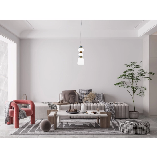 Lampa wisząca Evans PND-94981V-3B-GD Italux - zdjęcie 3