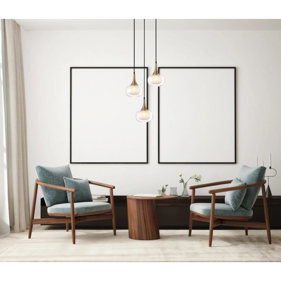 Konila Lampa wisząca PND-99709-3A-BRO-CL Italux - zdjęcie 2
