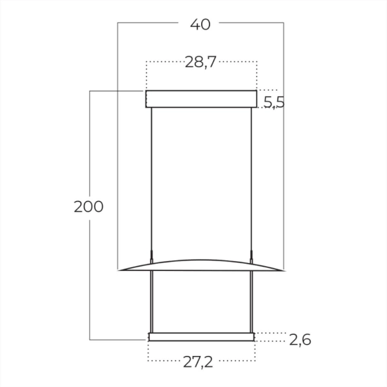 Lampa wisząca PORTOFINO 42 23W/3000K AZ5636 AZZARDO