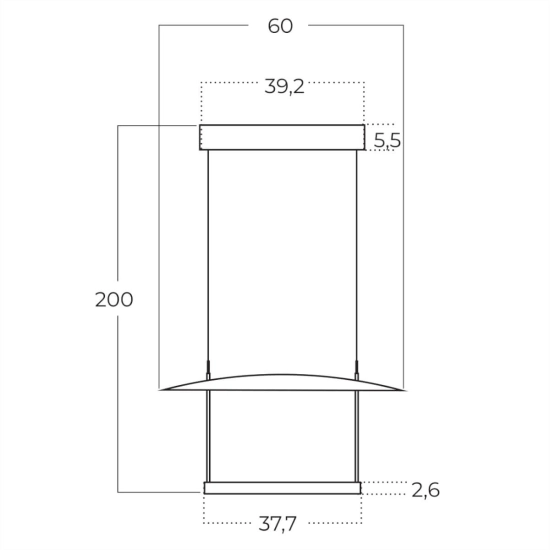 Lampa wisząca PORTOFINO 60 29W/3000K AZ5637 AZZARDO