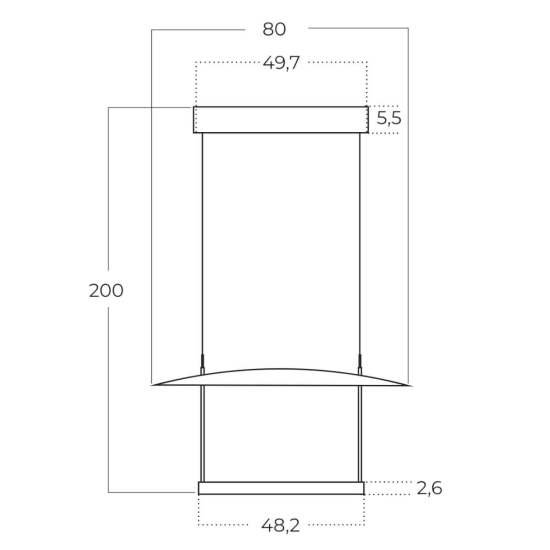 Lampa wisząca PORTOFINO 80 39W/3000K AZ5638 AZZARDO