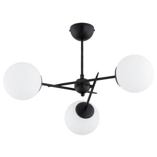 Lampa sufitowa PRIMERY CZARNA BIAŁA 3xE14 58cm 62523 ALFA