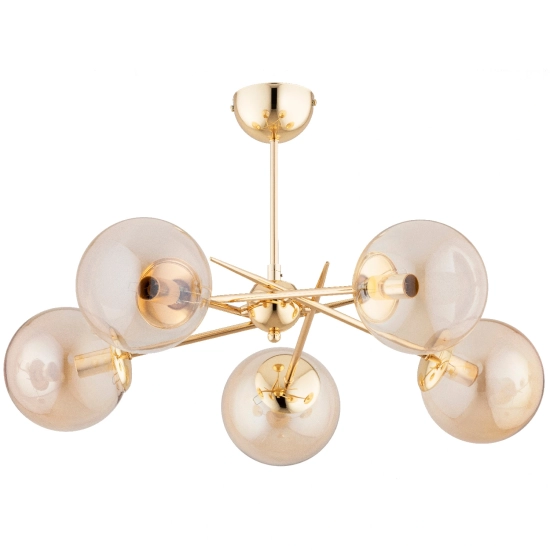 Lampa sufitowa PRIMERY ZŁOTA 5xE14 63cm 63309 ALFA