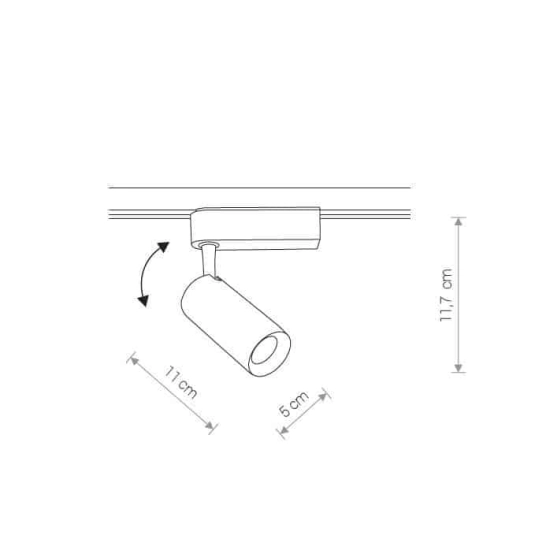 Reflektor na szynę PROFILE IRIS LED BLACK 12W, 3000K 30°9001 Nowodvorski - zdjęcie dodatkowe 1