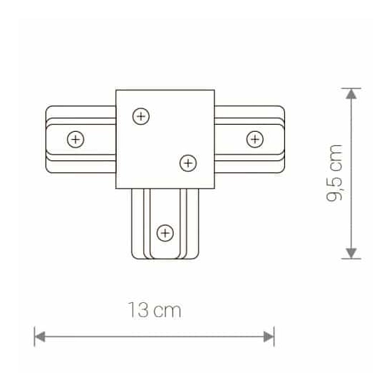 Złącze do szyny podtynkowej PROFILE RECESSED T-CONNECTOR BLACK 8835 Nowodvorski - zdjęcie dodatkowe 1