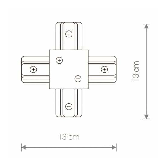 Złącze do szyny podtynkowej PROFILE RECESSED X-CONNECTOR WHITE 8836 Nowodvorski - zdjęcie dodatkowe 1