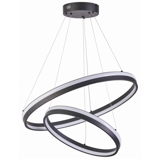 Proxima - lampa wisząca LED czarny mat ringi 40+60cm zapalane osobno 343702-30 REALITY