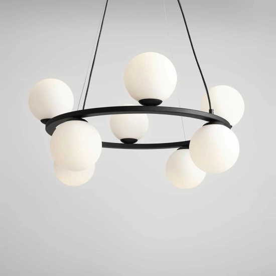 LAMPA WISZĄCA KRONE 8 CZARNY 1085P1 ALDEX - zdjęcie dodatkowe 2