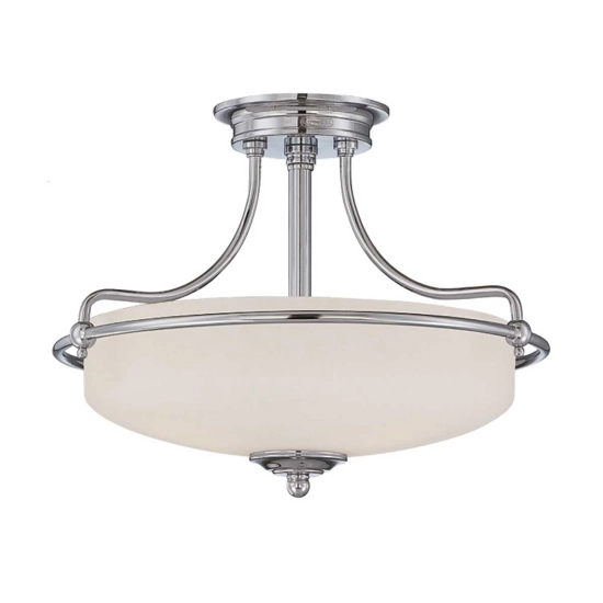 Półplafon Griffin – 3 źródła światła – Polerowany chrom QZ-GRIFFIN-SFS-C Elstead Lighting
