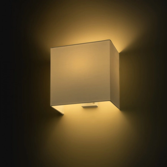 LOPE W 25/14 ścienna Polycotton biała/białe PCV 230V LED E27 15W R11504 Rendl light studio