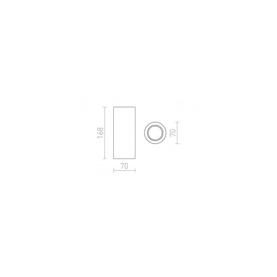 GINA S 17 sufitowa gipsowa 230V GU10 15W R12354 Rendl light studio
